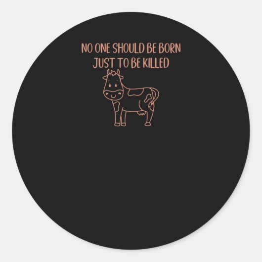 Dierenrechten Ronde Sticker (Voorkant)