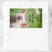 Dierenrechten sticker. rechthoekige sticker (Tas)