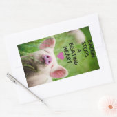 Dierenrechten sticker. rechthoekige sticker (Envelop)