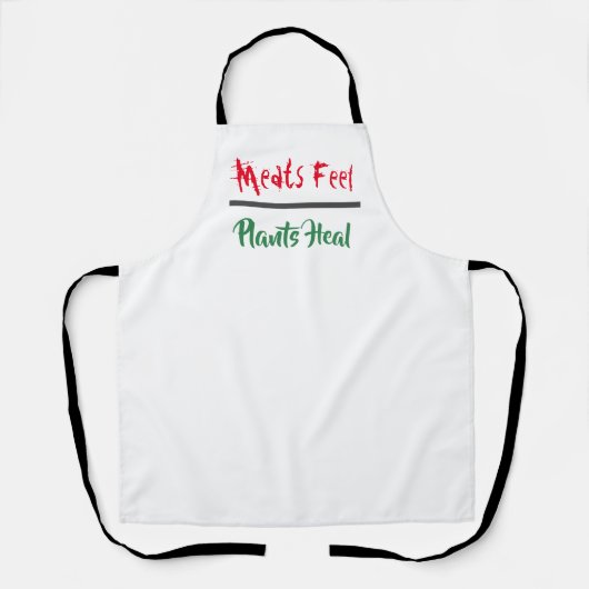 Dierenrechten "Veel Voel Planten Heal" Apron Schort (Voorkant)