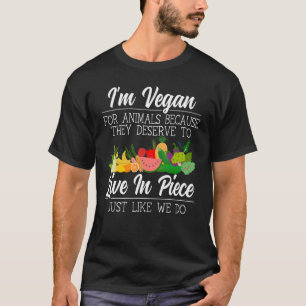Dierenrechten Veggie Vegetarianisme Vegan T-shirt