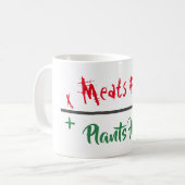 dierenrechten "vleeswaren voelen Planten genezen" Koffiemok (Voorkant links)