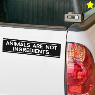 Dierenrechten Zin Vegan Vegetarisch Spreuk Bumpersticker