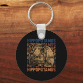 Dierenrechten ZooKeeper Afrika Gift Idee Hippo Sleutelhanger (Voorkant)