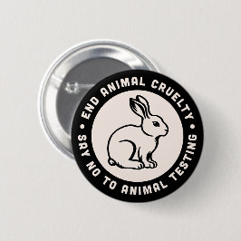 Dierenrechtenactivist citeert 'wreedheid vrij' ronde button 5,7 cm