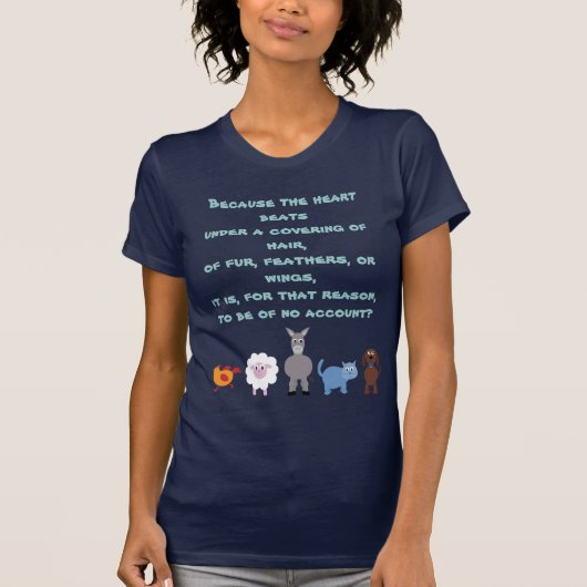 Dierenrechtencitaat Stomme Cartoons T-shirt (Voorkant)