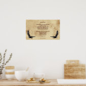 Dierenrechtengedicht en Bald Eagles Literary Poste Poster (Keuken)