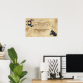 Dierenrechtengedicht en Spaans mosterdkunstwerk Po Poster (Thuiskantoor)