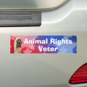 Dierenrechtenkiezer Bumpersticker (Op auto)
