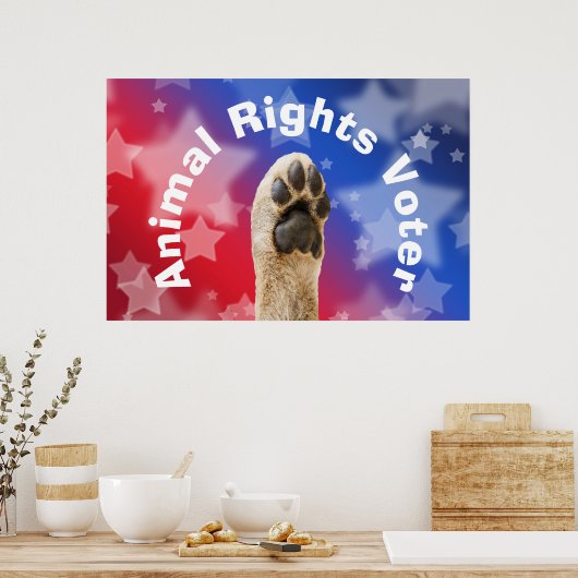 Dierenrechtenkiezer Poster (Keuken)