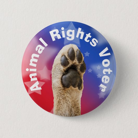 Dierenrechtenkiezer Ronde Button 5,7 Cm (Voorkant)