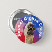 Dierenrechtenkiezer Ronde Button 5,7 Cm (Voorkant /achterkant)