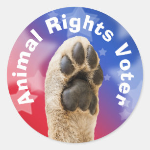 Dierenrechtenkiezer Ronde Sticker
