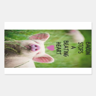 Dierenrechtensticker. Rechthoekige Sticker