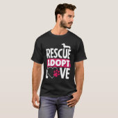 Dierenredding Adopteer Liefde Pet Adoptie T-shirt (Voorkant volledig)