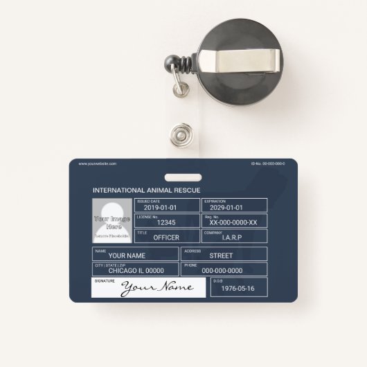 Dierenredding Badge (Achterkant met intrekbare)