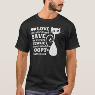 Dierenredding en adoptie houden van de verlaten t-shirt