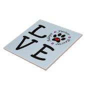 Dierenredding houdt van keramische foto's tegeltje (Zijkant)