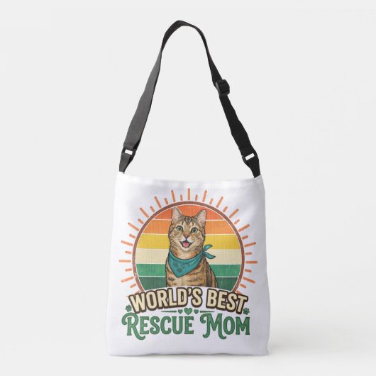 Dierenredding Kat Moeder Crossbody Tas (Achterkant)