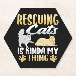 Dierenredding Kat Redding Kat Redder Kartonnen Onderzetters
