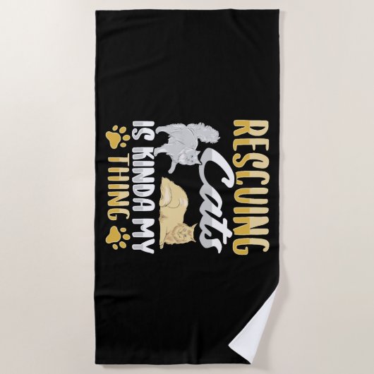 Dierenredding Kat Redding Kat Redder Strandlaken (Voorkant)