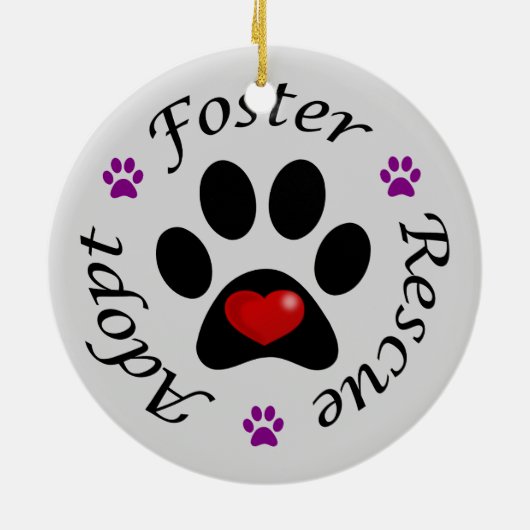 Dierenredding Keramisch Ornament (Achterkant)