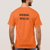Dierenredding Oranje Kleur T-shirt (Achterkant)