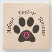 Dierenredding Stenen Onderzetter (Voorkant)