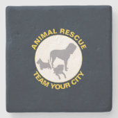 Dierenredding Stenen Onderzetter (Voorkant)