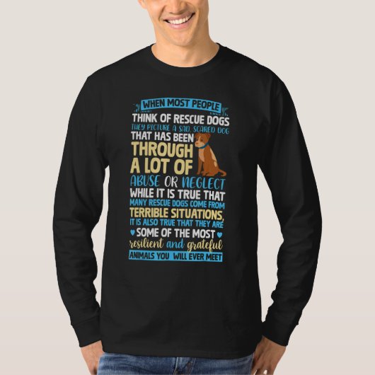 Dierenreddingshond Adopteer een hond T-shirt (Voorkant)