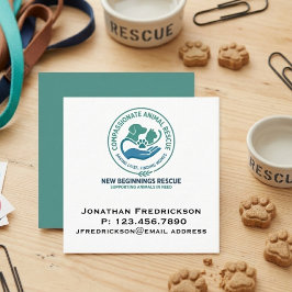 Dierenreddingsvereniging Voeg uw eigen logo toe  Vierkante Visitekaartje