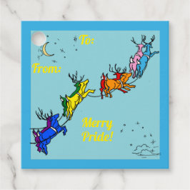 Dierenrenrenier van Merry Pride Santa Bedankjes Labels