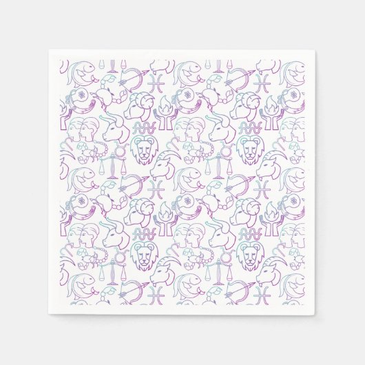 Dierenribben. Lichtgevend x4.b Wit BG Servet (Voorkant)