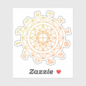Dierenriem Astrologische Wiel Sticker (Vel)