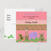 Dierenriem Baby Shower Uitnodiging (Voorkant / Achterkant)