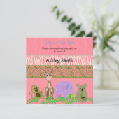 Dierenriem Baby Shower Uitnodiging (Staand voorkant)