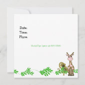 Dierenriem Baby Shower Uitnodiging (Achterkant)