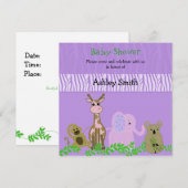 Dierenriem Baby Shower Uitnodiging (Voorkant / Achterkant)