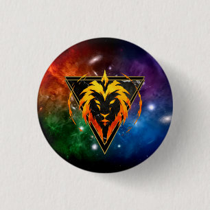 Dierenriem Badge Leeuw Cadeau Astrologie Ronde Button 3,2 Cm
