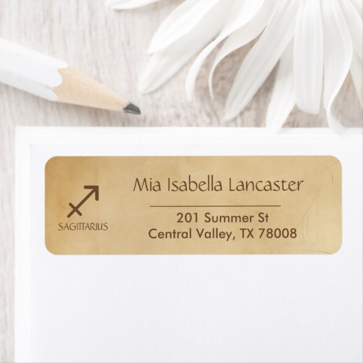 Dierenriem Boogschutter - Retouradreslabels Etiket (Insitu)