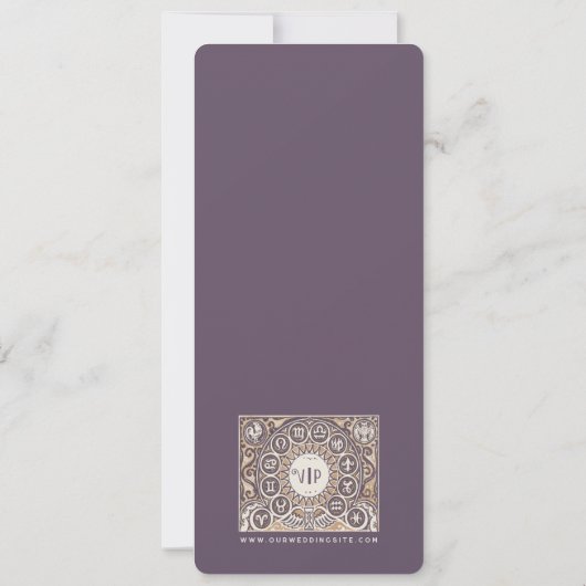 Dierenriem - bruiloft kaart (Achterkant)