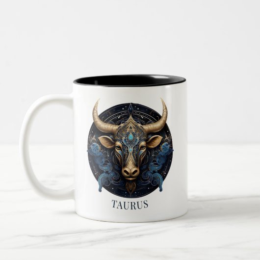 Dierenriem Bull Celestial Fantasy Taurus Tweekleurige Koffiemok (Links)