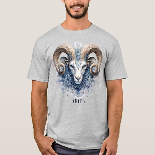 Dierenriem Celestial Ram Fantasy Ram Ram Mannen T-shirt (Voorkant)