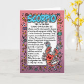 Dierenriem - de Feiten van de Pret van Schorpioen Kaart (Gele Bloem)