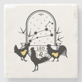 Dierenriem en bijpassende huisdieren. Leo - Kip.nl Stenen Onderzetter