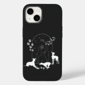 Dierenriem en bijpassende huisdieren.Maagd - Greyh Case-Mate iPhone Case (Achterkant)