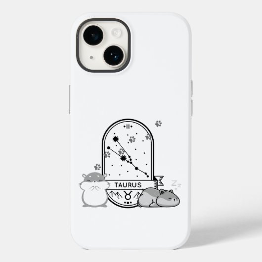 Dierenriem en bijpassende huisdieren. Stier - Hams Case-Mate iPhone Case (Achterkant)