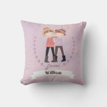 Dierenriem Gemini Boy Voeg een naam Sierkussen