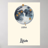 Dierenriem Hemel Libra Kinderkamer Muur Kunst Poster (Voorkant)