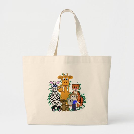 DIERENRIEM Jongen Grote Tote Bag (Voorkant)